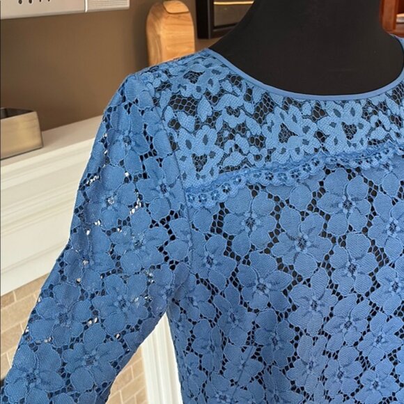 TIBI Elegant Blue Lace Dress size 8 - Picture 2 of 6